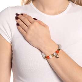 Leonardo 026887 Damen-Armband Solera gold weiß