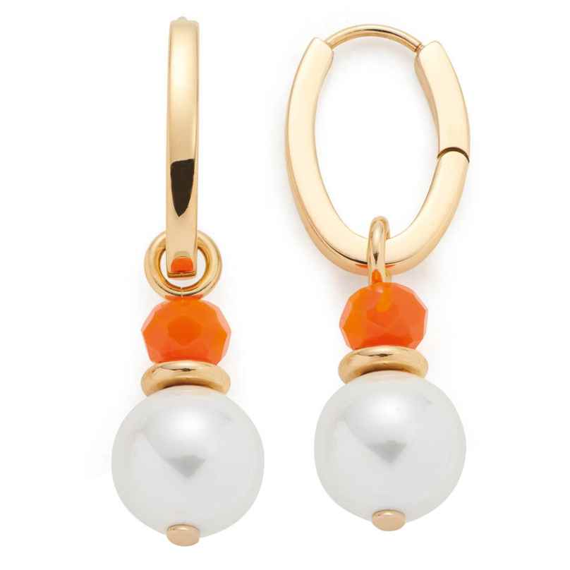Leonardo 026890 Damen-Ohrringe Creolen Selora gold weiß 4002541268907