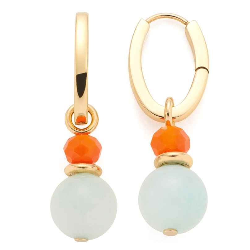 Leonardo 026891 Damen-Ohrringe Creolen Selora gold blau 4002541268914