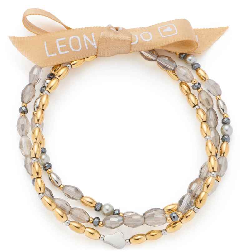 Leonardo 026904 Damenarmband Agneta Goldfarben/Grau 4002541269041