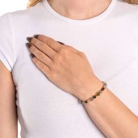 Leonardo 026910 Damen-Armband Sylvie Goldfarben/Nachtblau/Grau