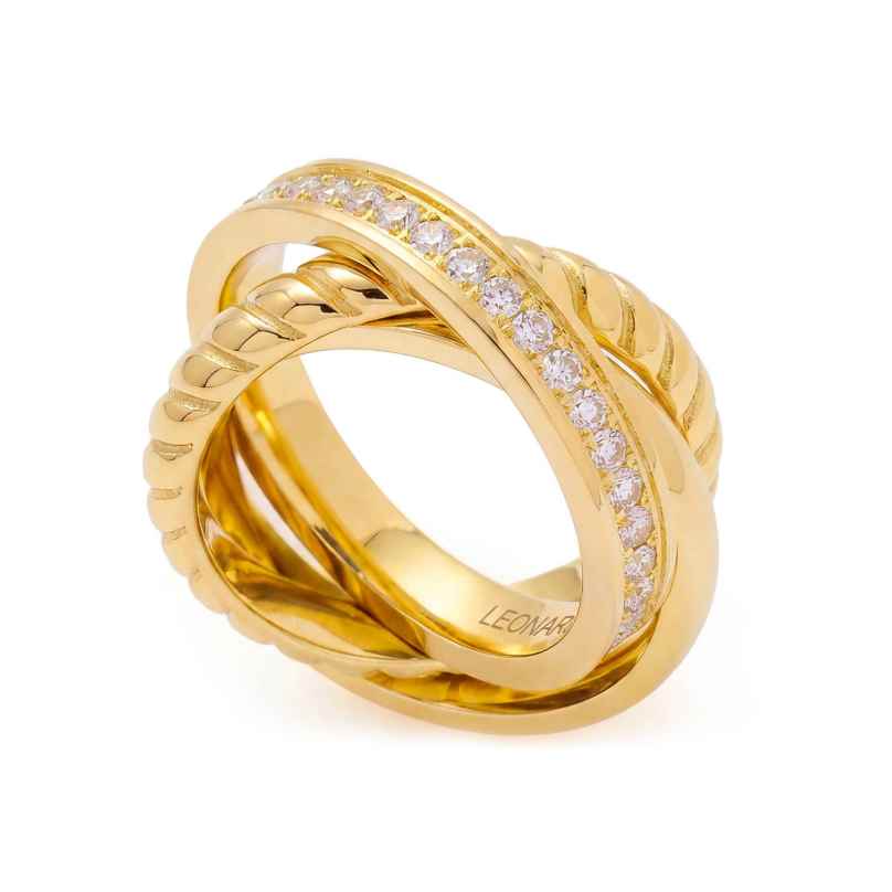Leonardo 02712 Ring für Damen Vera Goldfarben mit Zirkonia