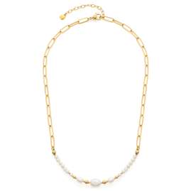 Leonardo 022062 Damen-Halskette Inka Edelstahl goldfarben