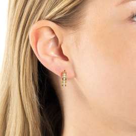 Leonardo 022064 Women's Hoop Earrings Inka Gold Tone
