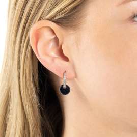 Leonardo 022157 Women's Hoop Earrings Loreto Blue