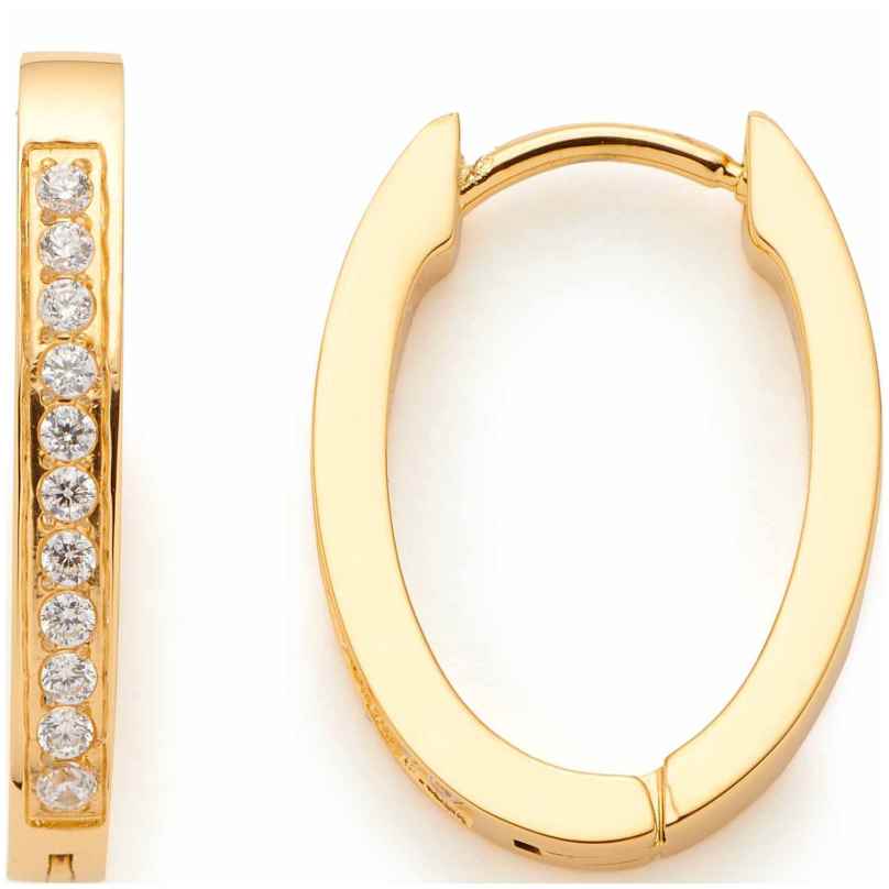 Leonardo 023246 Women's Hoop Earrings Glitz Ronia Beauty's Gold Tone 4002541232465