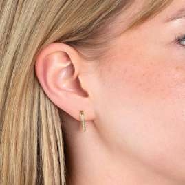 Leonardo 023246 Women's Hoop Earrings Glitz Ronia Beauty's Gold Tone