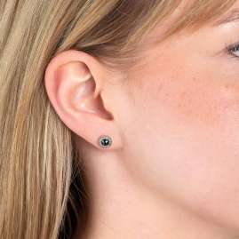 Leonardo 023349 Women's Stud Earrings Glitz/Black Isa