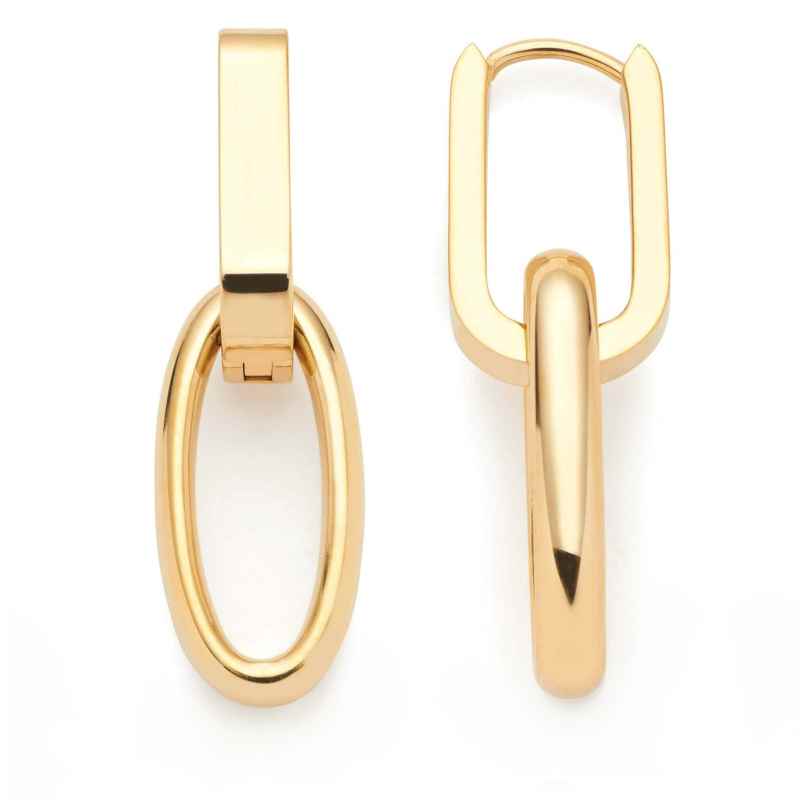 Leonardo 024268 Women's Hoop Earrings Mathilde Gold Tone Stainless Steel 4002541242686