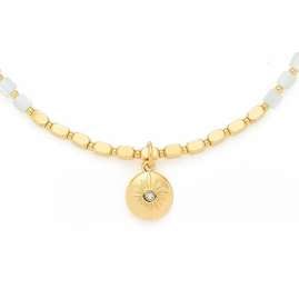 Leonardo 023385 Ladies' Necklace Maria Gold Tone/Mother-of-Pearl