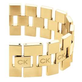 CALVIN KLEIN 35000244 Women's Bracelet Stainless Steel Gold Tone Geometric