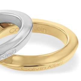 CALVIN KLEIN 35000330 Women's Ring Set Two-Colour Twisted Ring