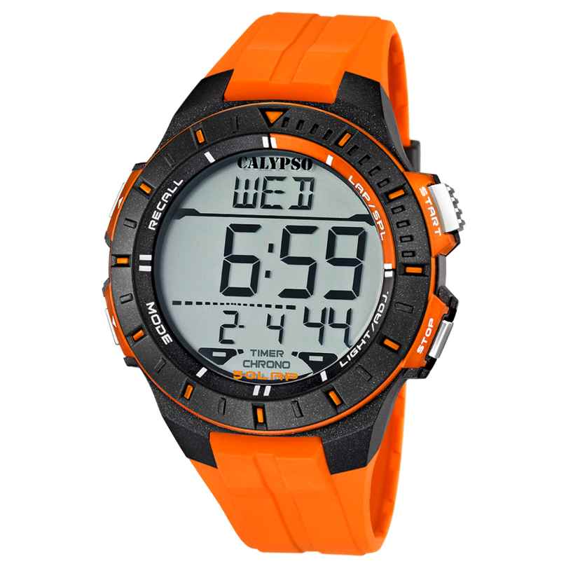 Calypso K5607/1 Herrenuhr Digital Orange/Schwarz 8430622553950