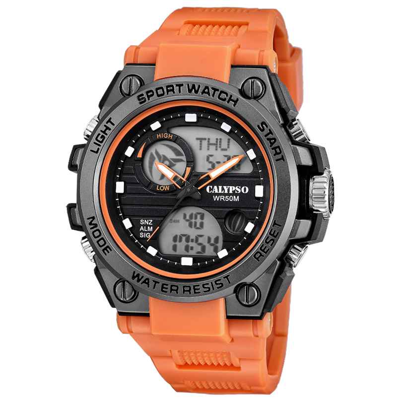 Calypso K5854/2 Herrenuhr AnaDigi Orange/Schwarz 8430622826023