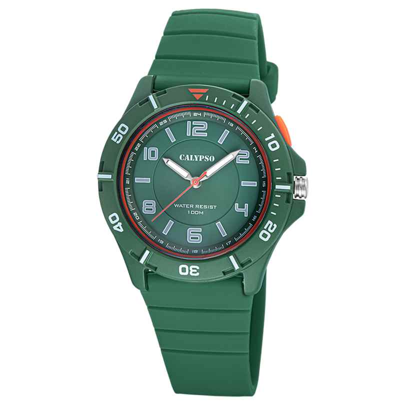 Calypso K5857/4 Armbanduhr Unisex Quarz Grün/Orange 8430622826689