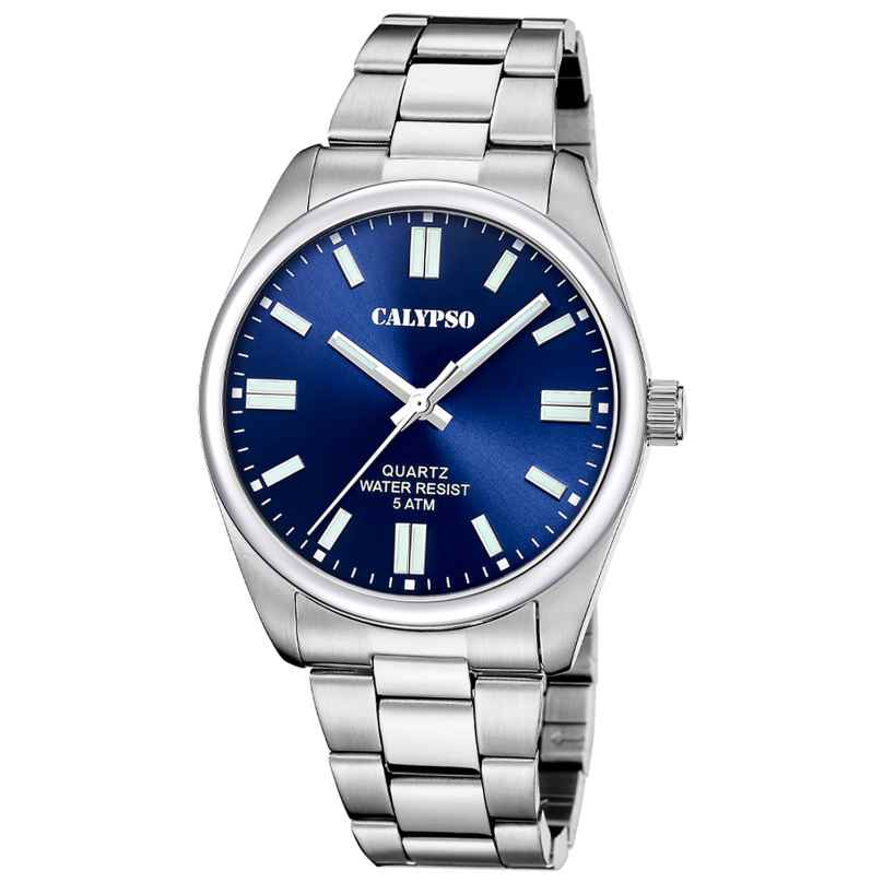 Calypso K5862/3 Herrenarmbanduhr Quarz Stahl/Blau 8430622826177