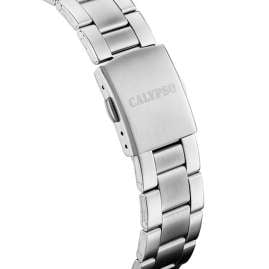 Calypso K5864/3 Herren-Armbanduhr Quarz Stahl/Dunkelblau
