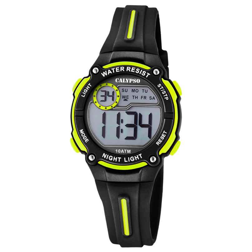 Calypso K6068/5 Kinder- und Jugenduhr Digital Schwarz/Gelb 8430622689284