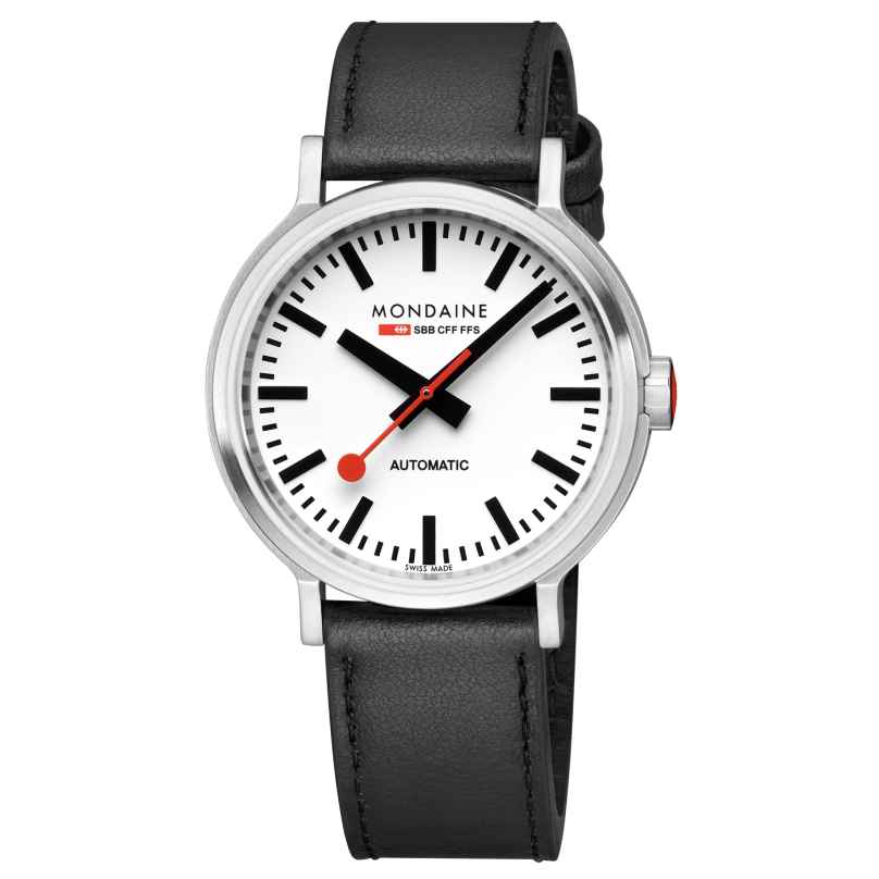 Mondaine MST.4161B.LBV Men's Watch Automatic with Leather Strap 7611382632586