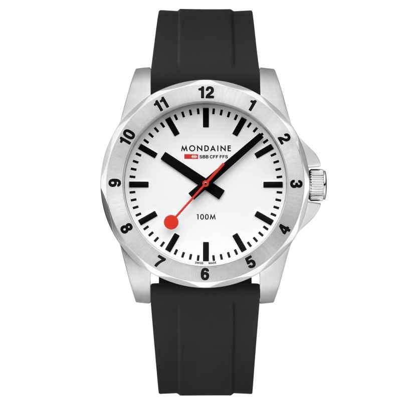 Mondaine MSN.4211B.RB Men's Watch Numeri Quartz Black/White 42 mm 7611382666611