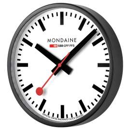 Mondaine A990.CLOCK.12SBB Wall Clock Quartz 25 cm Black/White