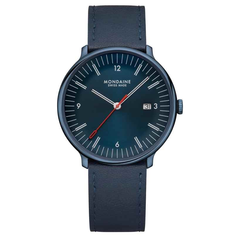 Mondaine MLE.41240.LDV Men's Watch Quartz Doppio Blue 41 mm 7611382669094