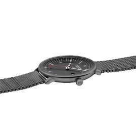 Mondaine MLE.41220.SM Men's Quartz Watch Doppio Black with Mesh Strap