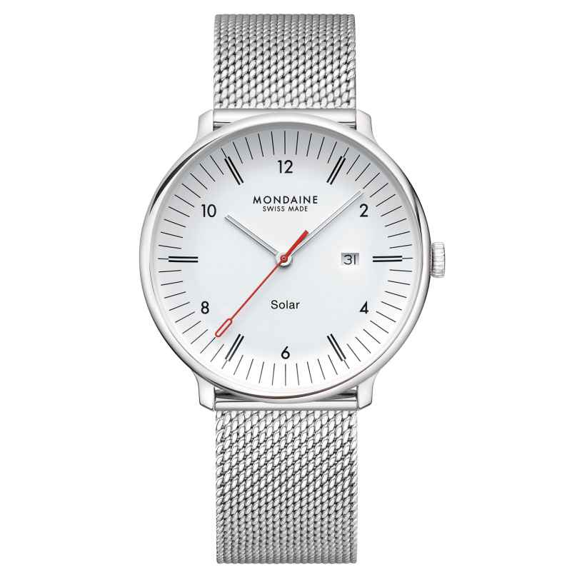 Mondaine MLE.41910.SM Unisex-Armbanduhr Doppio Solar Mesh 41 mm 7611382669117
