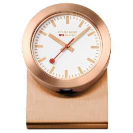 Mondaine A660.30318.82SBK Small Magnetic Table Clock Rose Gold Tone