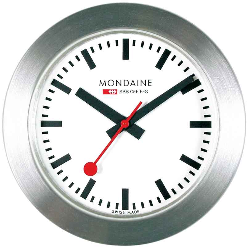 Mondaine A660.30318.81SBB Magnetic Table Clock Silver Tone 7611382534873