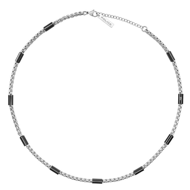 Police PEAGN0078502 Herren-Halskette Radius Stahl/Schwarz 4894816171612