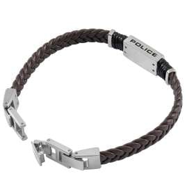 Police PEAGB0079502 Men's Bracelet Ridgecord Dark Brown Leather