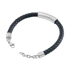 Police PEAGB0079601 Herren Leder-Armband Skyfall Dunkelblau