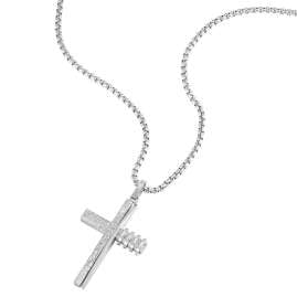 Police PEAGN0078801 Herren-Halskette Crosstone Edelstahl Kreuz