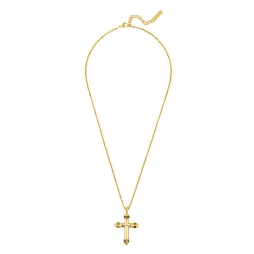 Police PEAGN0078902 Herren-Kette Crossrange Kreuz Goldfarben 4894816171766