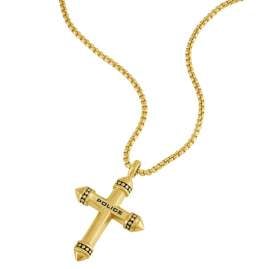 Police PEAGN0078902 Herren-Kette Crossrange Kreuz Goldfarben
