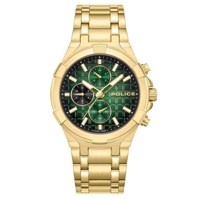 Police PEWGK0082003 Men's Watch Dual Time Guardian Gold Tone 4894816172770