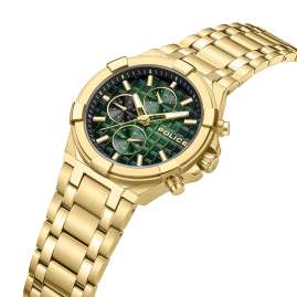 Police PEWGK0082003 Herrenuhr Dualtime Guardian Goldfarben