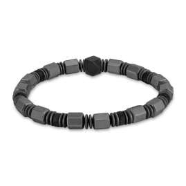 Police PEAGB0083401 Herren-Armband Hexchain Grau/Schwarz
