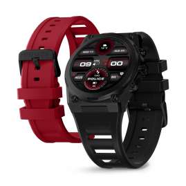 Police PEIUN00003X2 Herren-Smartwatch My.Avatar 2.0 Schwarz/Rot