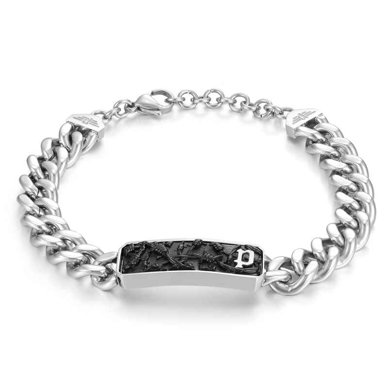 Police PEAGB0033801 Men's Curb Chain Bracelet Stainless Steel Wire 4894816131548