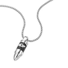 Police PEAGN0034102 Men's Necklace Stainless Steel Bullet