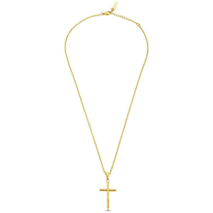 Police PEAGN0010902 Men's Necklace Cross Gold Tone 4894816110826