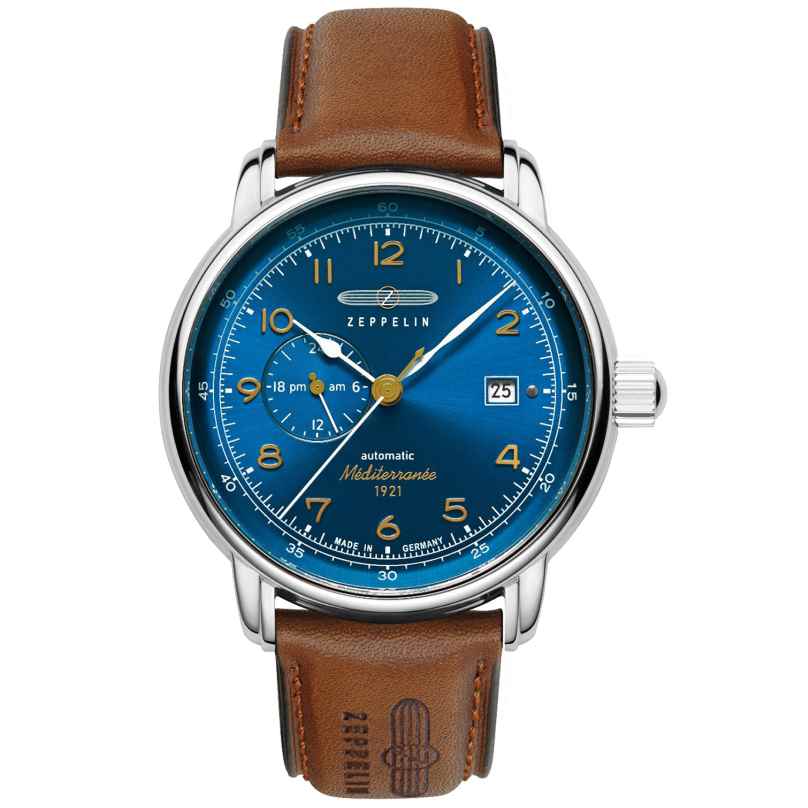 Zeppelin 9668-3 Herrenuhr Automatik 100 Jahre Méditerranée Braun/Blau 4041338966831