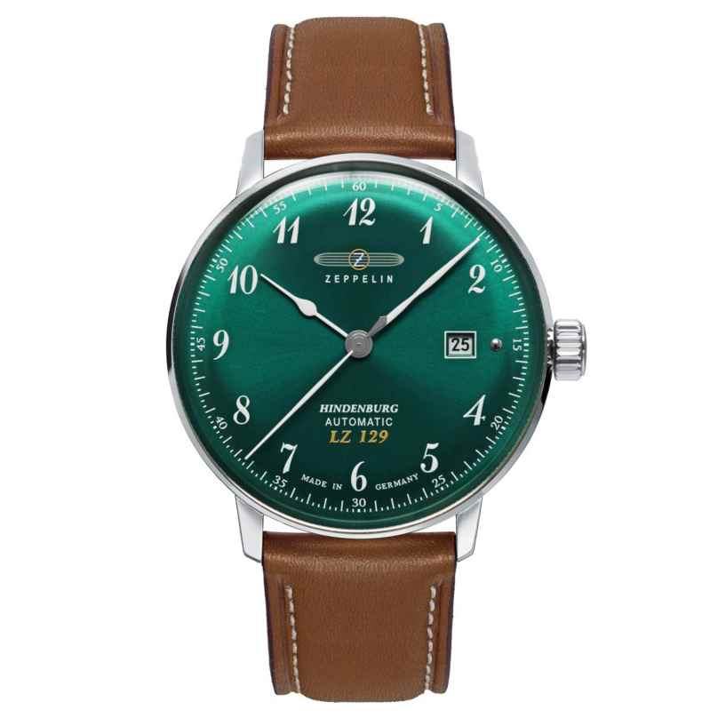 Zeppelin 8056-4 Men´s Watch Automatic Hindenburg LZ129 Brown/Green 4041338805642
