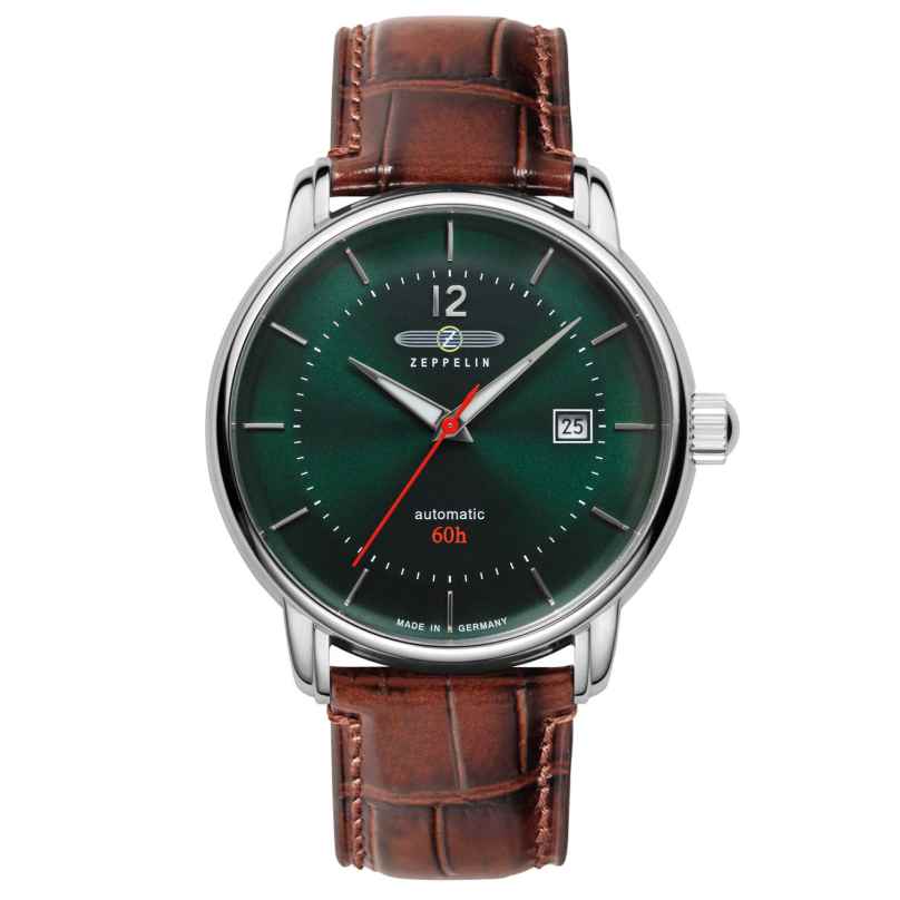 Zeppelin 8160-4 Men's Wristwatch Automatic LZ-120 Bodensee Brown/Green 4041338816044