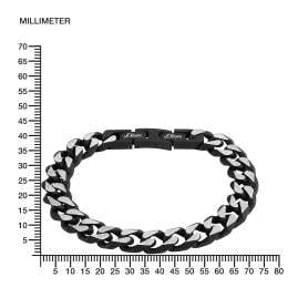 s.Oliver 9954490 Men's Curb Chain Bracelet Stainless Steel Black