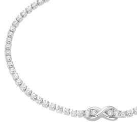 s.Oliver 2034964 Women's Tennis Bracelet Infinity Silver