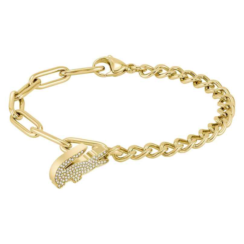 Lacoste 2040147 Women's Bracelet Crocodile Gold Tone 7613272522403