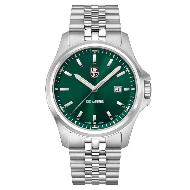 Luminox XL.2537 Men's Watch Dress Field Quartz Steel/Green 7611382649744